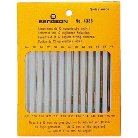 équarrissoirs sans manche bergeon assortiment de 12