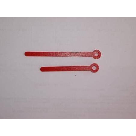 AIGUILLES  PLASTIQUE A QUARTZ  ROUGE 80 mm