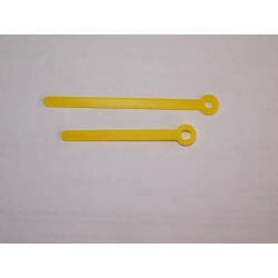 AIGUILLES  PLASTIQUE A QUARTZ  JAUNE 80 mm