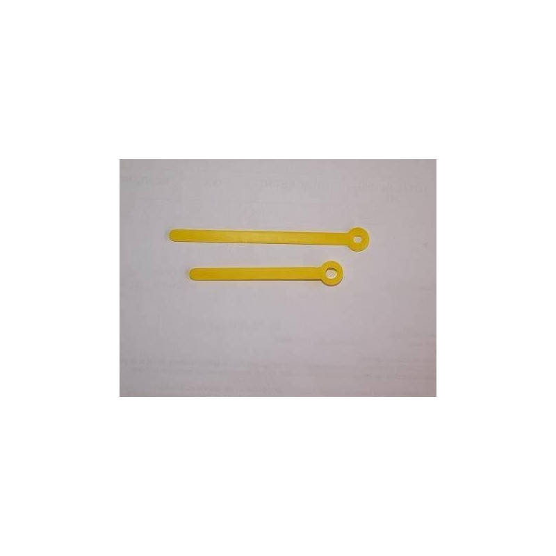 AIGUILLES  PLASTIQUE A QUARTZ  JAUNE 80 mm