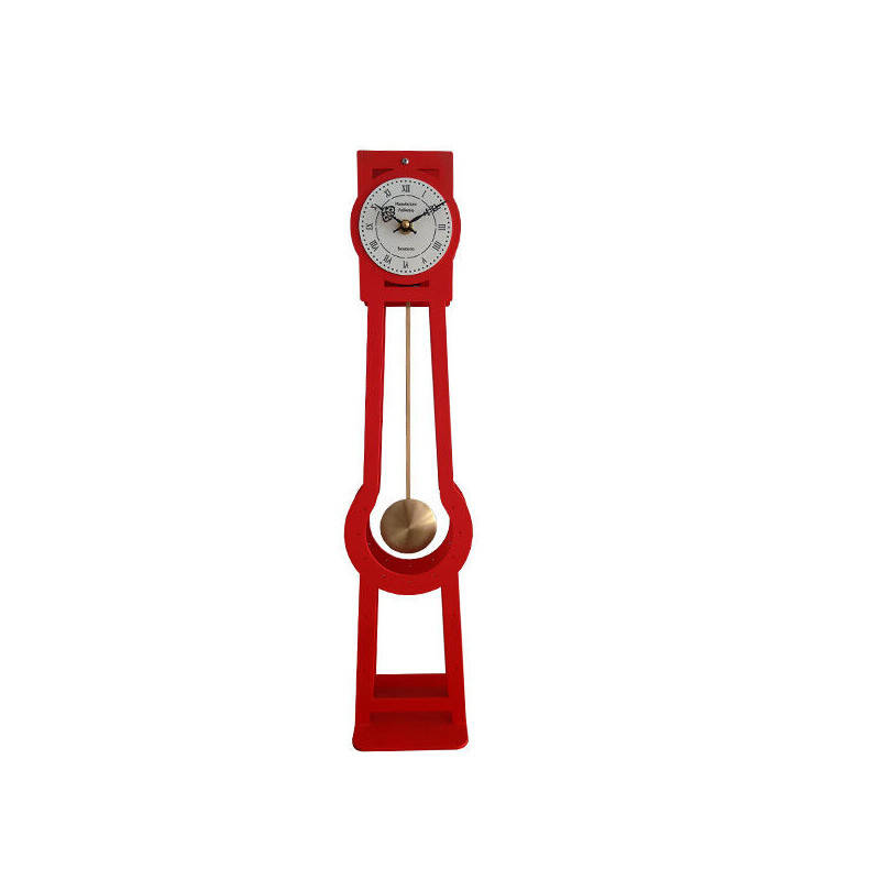 Mini-comtoise moderne inox rouge