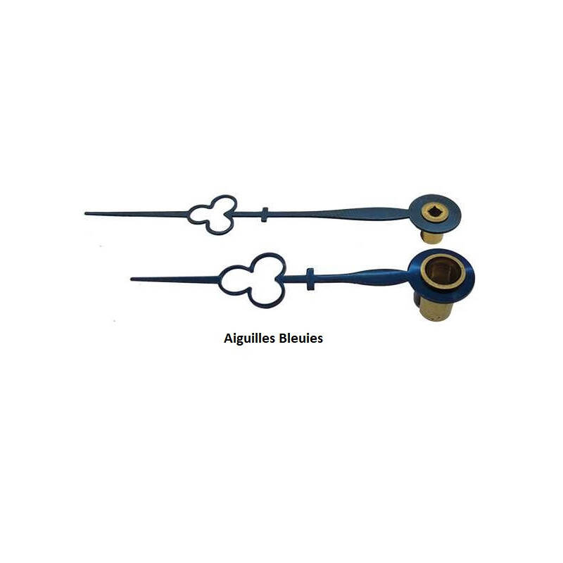 Aiguilles de pendule trefle bleues Aiguilles de pendule trefle bleues