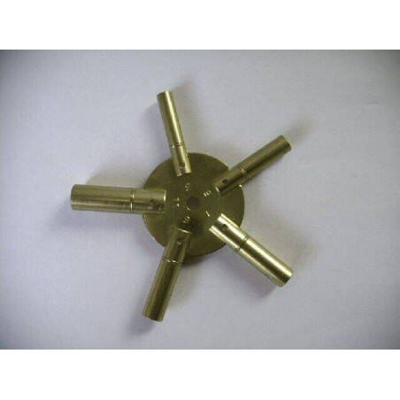 Clef a 5 branches pour pendules N° pairs 